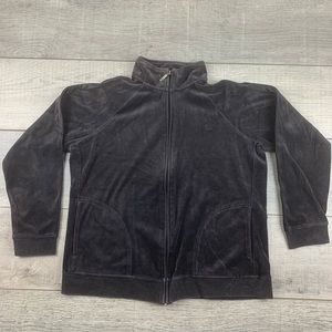 BOLD SPIRIT WOMENS ZIP-UP BROWN SWEATER - L